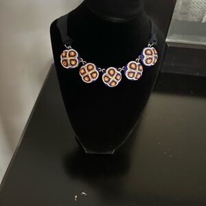 ✅Brand new with Tags!! Ann Taylor Black and Blue Modern Geometric Necklace